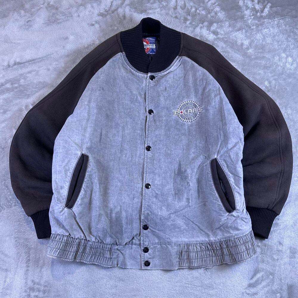 Vintage Polaris Snowmobile Club Jacket Made USA Quilted Lined Men’s Large